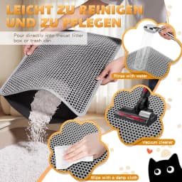 Cat Litter Mat Waterproof Anti-slip Double Layer Extra Large Reusable Washable Anti-dirty Floor Mat For Pet Cat Litter Box
