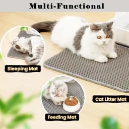 Cat Litter Mat Waterproof Anti-slip Double Layer Extra Large Reusable Washable Anti-dirty Floor Mat For Pet Cat Litter Box