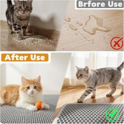Cat Litter Mat Waterproof Anti-slip Double Layer Extra Large Reusable Washable Anti-dirty Floor Mat For Pet Cat Litter Box