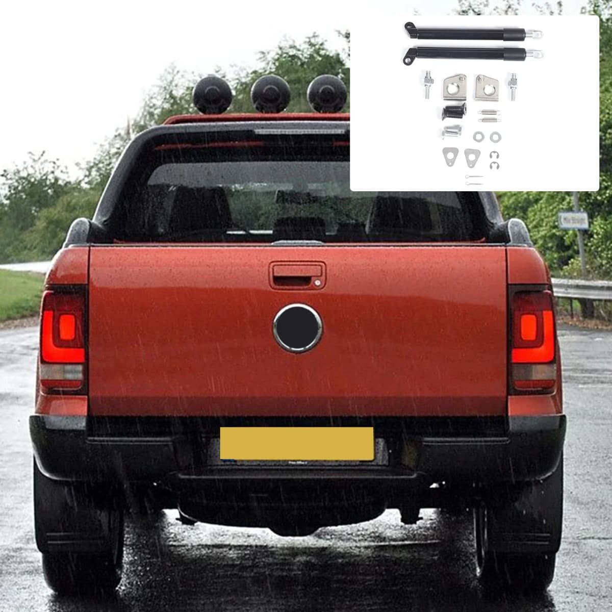 For 2011-2018 Volkswagen Amarok rear tailgate hydraulic rod rear tailgate lift support rod slow down rod carbon steel 2pcs