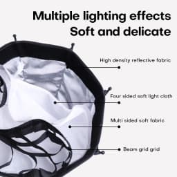 30cm Parabolic Softbox Mini Bowens Mount Quick mount and release for studio shooting continuous lighting flash matches ZU60/ZU80