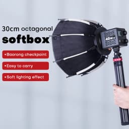 30cm Parabolic Softbox Mini Bowens Mount Quick mount and release for studio shooting continuous lighting flash matches ZU60/ZU80
