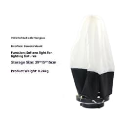 Bowens Mount Softbox Ball Sphere Diffuser for Studio Flash Monolight Continuous Lighting Photo Video Live Streaming