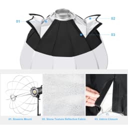 PULUZ 65cm Lantern Softbox SpeedLite Flash Light Foldable Spherical Diffuser Cover with Bowens Mount Photography Accessories