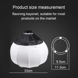 Bowens Mount Softbox Ball Sphere Diffuser for Studio Flash Monolight Continuous Lighting Photo Video Live Streaming Accessories