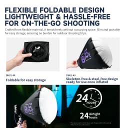 Inflatable Soft Light Lantern Softbox for 40-60cm Reflector Compatible with Godox Zhiyun Nanlite Selens Ulanzi Yongnuo