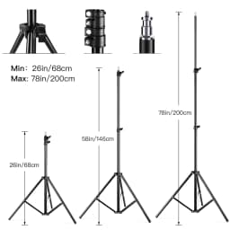 Camnoon Studio Photography Light kit Softbox Lighting Set with 85W 3000K-6000K Bi-color Temperature LED Light * 1 + 50x70cm Soft