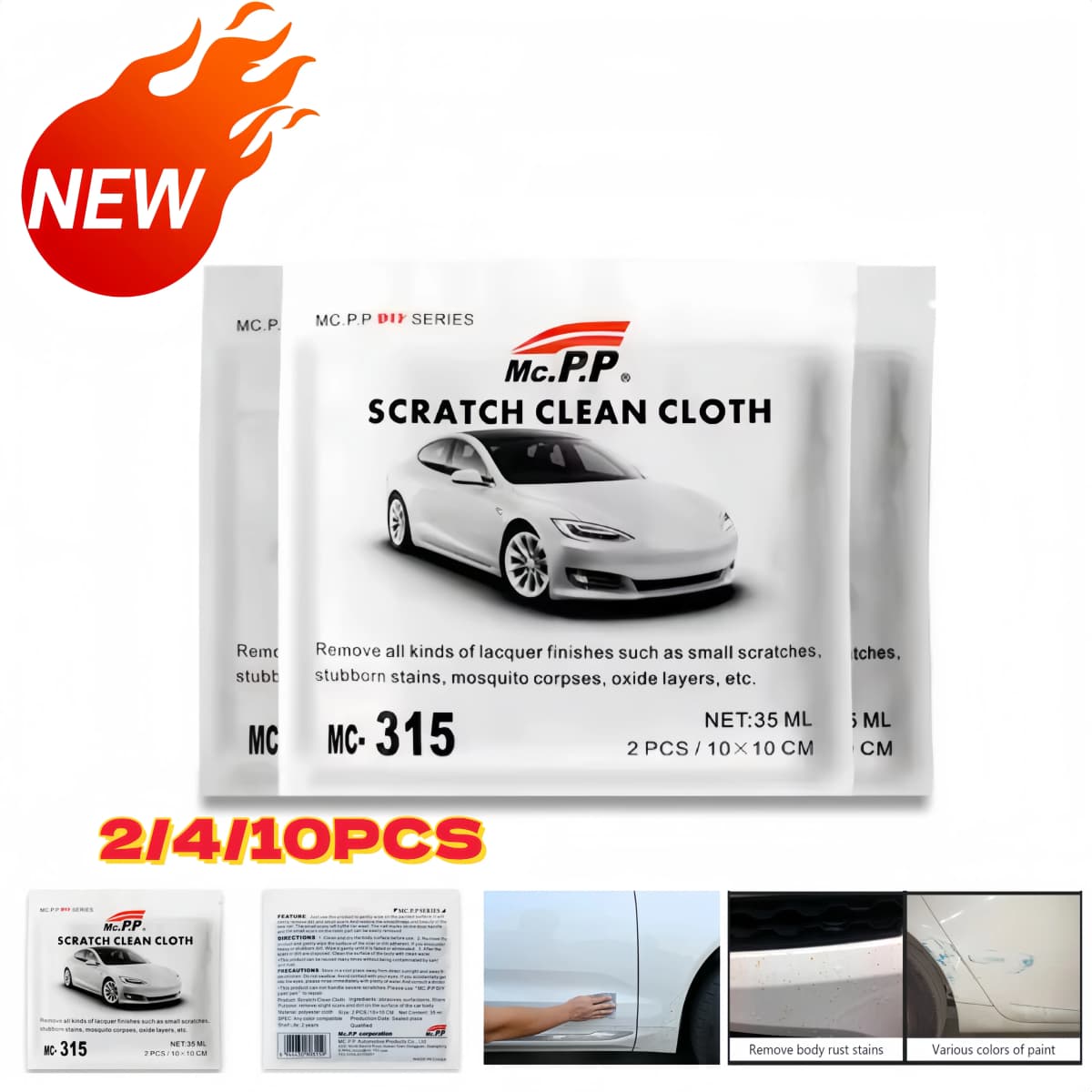 Upgraded Nano Magic Scratch Remover Cloth Multipurpose Car Paint Scratch Repair Cloth Shine Restore