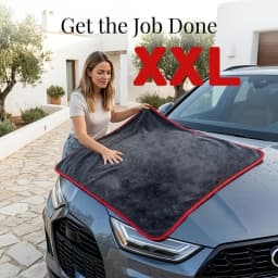 1 PCS XXL Extra Large Microfiber Car Drying Towel - Water Absorption Designed Suitable for Cars Trucks - Gray Fine Plush Cloth