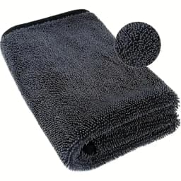 Dark Gray Car Microfiber Towel, Oversized Strong Absorbent Car Wash Cloth, High-Efficiency Cleaning Wipe Cloth