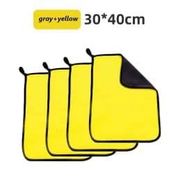 1/4pcs Thicken Microfiber Motorcycle Car Cleaning Towels Soft Drying Cloth Car Washing Towels Double Layer Clean Rags Detailing