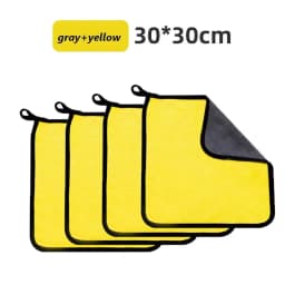 1/4pcs Thicken Microfiber Motorcycle Car Cleaning Towels Soft Drying Cloth Car Washing Towels Double Layer Clean Rags Detailing