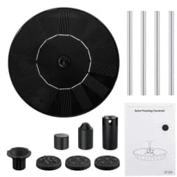 Solar Fountain Pump Floating Solar Panel Bird Baths Water Fountain with 4 Nozzles For Garden Outdoor Water Pool Pond Decor