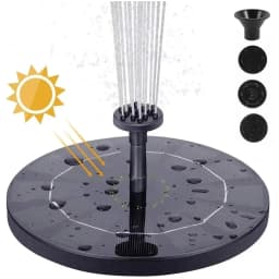 Solar Fountain Pump Floating Solar Panel Bird Baths Water Fountain with 4 Nozzles For Garden Outdoor Water Pool Pond Decor