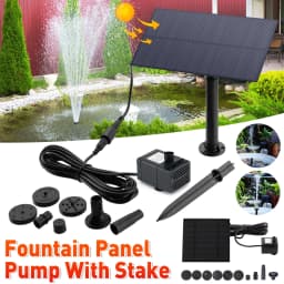 5V / 7V Solar Fountain Pump With Stake Watering System Energy Saving Kits Solar Power Panel Water Pump Garden Decoration