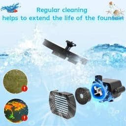 Solar Outdoor Fountain, Water Pump for Bird Baths, Garden Ponds, Pools, Fish Tanks & Aquariums