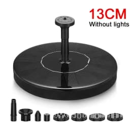 Solar Rotating Fountain Color 7 LED Light Solar Fountain 3W 6 Nozzle Water Pump Outdoors Bird Bath Garden Floating DIY Cistern
