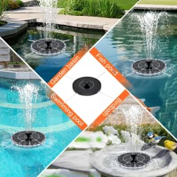 Solar Powered Floating Fountain With RGB LED Lights Solar Water Fountain With Multiple Nozzles For Bird Bath Garden Pond Outdoor
