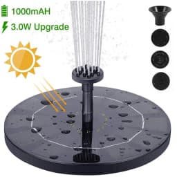 Solar Fountain Pump Floating Solar Panel Bird Baths Water Fountain with 6 Nozzles For Garden Outdoor Water Pool Pond Decor