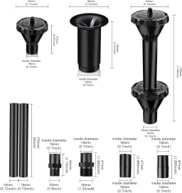 8/9PCS Fountain Pond Nozzles Solar Fountain Water Feature Pond Pump Accessories Fountain Nozzles Replacement Part Set for Garden