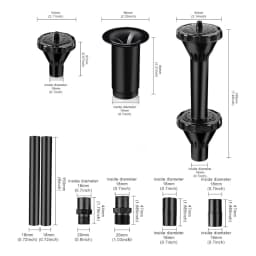 8/9PCS Fountain Pond Nozzles Solar Fountain Water Feature Pond Pump Accessories Fountain Nozzles Replacement Part Set for Garden