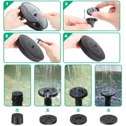 Mini Solar Water Fountain Pool Pond Waterfall Fountain Garden Decoration Outdoor Bird Bath Solar Powered Fountain Floating Water