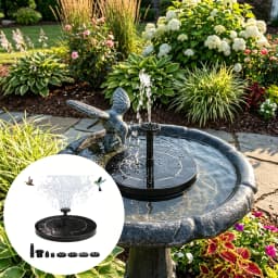 Solar Bird Bath Fountain the Garden Fountains Waterpump Floating Water Pump Solar-powered Outdoor Baths Birdbath Gardens Basin