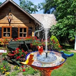 New Mini Solar Powered Water Fountain Outdoor Garden Pool Pond Bird Bath Waterfall Decoration Supplies