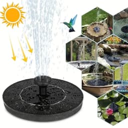 1W/1.4W/2.5W Solar fountain Power saving convenient 6 nozzles, suitable for gardens, bird baths, ponds, outdoor swimming pools