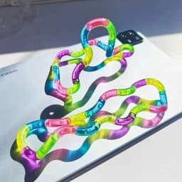Transformable Knot Stress Relief Toy Rainbow Twisting Rope for Adults and Students, Boredom Busting Gadget for Class and Office, Portable Anti-Anxiety Stress-Relief Fidget Toy