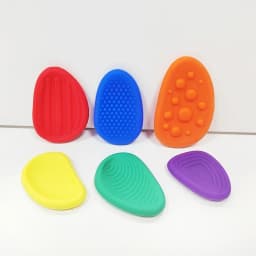 2026 New Fidget Toys Adults Sensory Silicone Stone 6 Pack Textured for Autism Kids Calming Down Fidget Stress Relief Toys…
