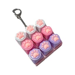 Keyboard Fidget Toys LED Crystal Keycap Keychain Stress Relief Fingertip Gadget Decompression Toys Clicker Fidget Toy