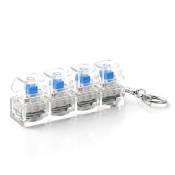 LED Keyboard Keychain Fidget Toys 4 Keys Keyboard Keycaps Fidget Toy Party Stress Relief Keyboard Cap