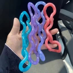 Tangle Deformable Rope Fidget Toy Deformation Rope Knot Pressure Stress Relief Toys Color-Changing Stress Relieving Twisty Ropes