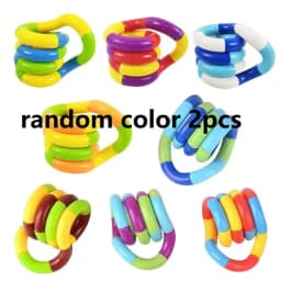 Tangle Deformable Rope Fidget Toy Deformation Rope Knot Pressure Stress Relief Toys Color-Changing Stress Relieving Twisty Ropes
