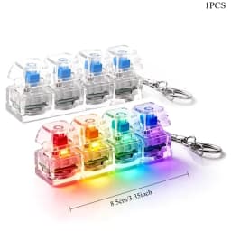 Popular Fidget Keyboard Pop It, Transparent Button Toy Spinning Top Style, Party Gift, Stress Relief for Adults Office Use