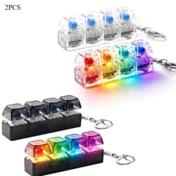 Popular Fidget Keyboard Pop It, Transparent Button Toy Spinning Top Style, Party Gift, Stress Relief for Adults Office Use
