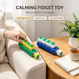 5 Key Spiky Sensory Fidget Clicker Textured Finger Press Fidget Toy Stress Relief Finger Training Quiet Fidget Hand Toy for Gift