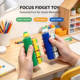 5 Key Spiky Sensory Fidget Clicker Textured Finger Press Fidget Toy Stress Relief Finger Training Quiet Fidget Hand Toy for Gift