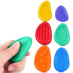 2026 New Hot Fidget Toys Adults Sensory Silicone Stone 6 Pack Textured for Autism Kids Calming Down Fidget Stress Relief Toys