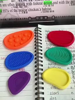 Hot Fidget Toys Adults Sensory Silicone Stone 6 Pack Textured for Autism Kids Calming Down Fidget Stress Relief Toys