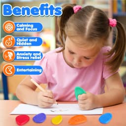 Hot Fidget Toys Adults Sensory Silicone Stone 6 Pack Textured for Autism Kids Calming Down Fidget Stress Relief Toys