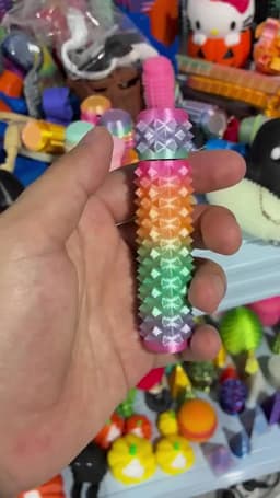 3D Printed Pain Stim Fidget Toys Rotating Spiky Grippie Sensory Input Anxiety Autism Office Travel Novelty Toy Spike Roller