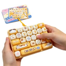 Fidget Toy 26 Keys Mechanical Keyboard Clicker Cute Cartoon Stress Relief Toy Sensory Desk Toy Kawaii Gift