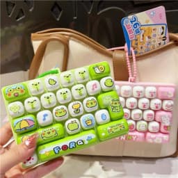 Fidget Toy 26 Keys Mechanical Keyboard Clicker Cute Cartoon Stress Relief Toy Sensory Desk Toy Kawaii Gift