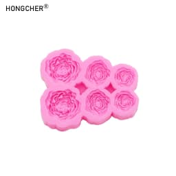 Peony & Rose Silicone Molds for Resin Jewelry DIY Handmade Chocolate Fondant Cakes Phone Case Decoration Baking Mold