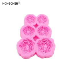 Peony & Rose Silicone Molds for Resin Jewelry DIY Handmade Chocolate Fondant Cakes Phone Case Decoration Baking Mold