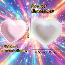 Heart-Shaped Silicone Mold for DIY Gifts and Craft Projects - Perfect for Cement, Epoxy Resin, Plaster, Candle Cup, Storage