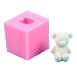 3D Bear Silicone Mold DIY Animal Candle Handmade Soap Aromatherapy Ornament Wax Clay Gift Resin Mold Fondant Cake Decorating