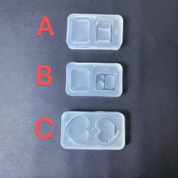 Mini box resin casting mold silicone mold accessories resin liquid mold resin keychain silicone mold resin mold